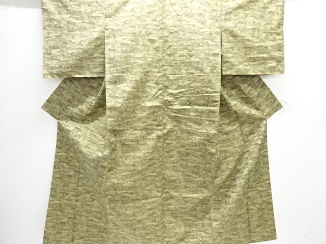 JAPANESE KIMONO / OMESHI / NISHIJIN-ORI / WOVEN SCENERY OF HOUSE